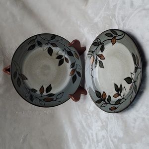 RUSTIC LEAVES Pfaltzgraff Salad Plates set of 2